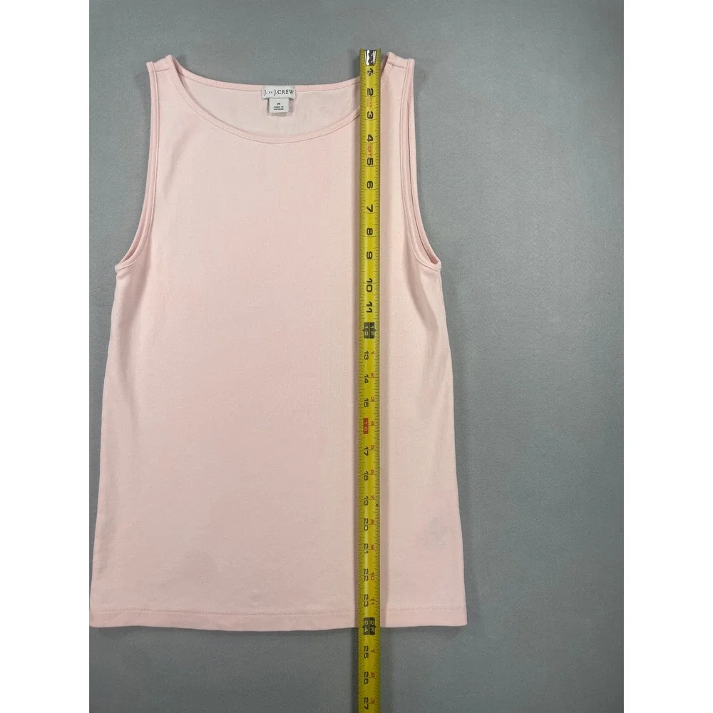 J. Crew Womens Tank Top Light Pink Cotton Scoop Neck Size M